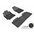 thumbnail image 1 of 3D MAXpider 2014-2019 Fits Toyota Corolla Kagu 1st Row 2nd Row Black Carbon Fiber Embossed Pattern Floor Mat L1TY13701509, 1 of 3