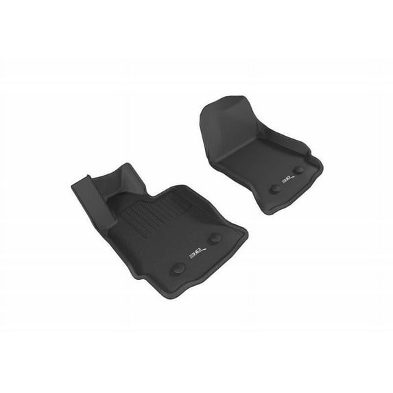 3D MAXpider 2015-2019 Fits Chevrolet Corvette Automatic Transmission Only 1st Row Black Kagu Carbon Fiber Embossed Pattern Floor Mat L1CH07811509