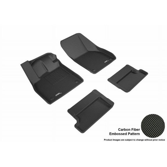 3D MAXpider 2016-2022 Fits Audi TT 2018-2022 Fits Audi TT RS 1st Row 2nd Row Kagu Carbon Fiber Embossed Pattern Black Floor Mat L1AD04601509