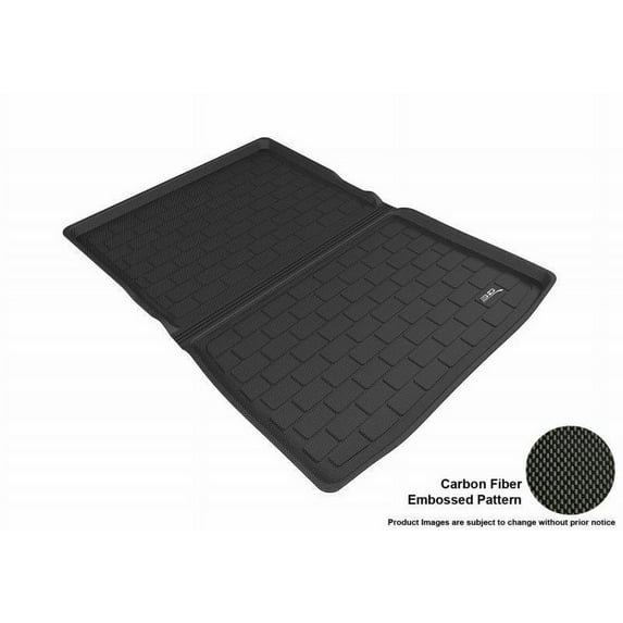 3D MAXpider 2016-2022 Fits BMW 7 Series G12 Carbon Fiber Embossed Pattern Stowable Cargo Liner Kagu Black M1BM0761309