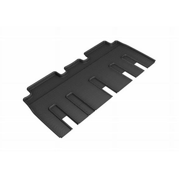 3D MAXpider 2017-2021 Fits Tesla Model X Folding 7-Seats Fit Folding 7-Seats Only 2nd Row Black Kagu Carbon Fiber Embossed Pattern Floor Mat L1TL00521509