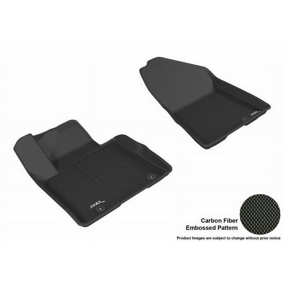 3D MAXpider 2017-2022 Fits Kia Sportage Kagu 1st Row Black Carbon Fiber Embossed Pattern Floor Mat L1KA04011509