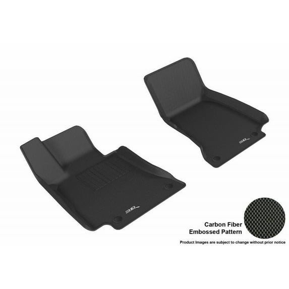 3D MAXpider 2017-2023 Fits Mercedes-Benz E Class W213 Sedan Kagu 1st Row Black Carbon Fiber Embossed Pattern Floor Mat L1MB08811509