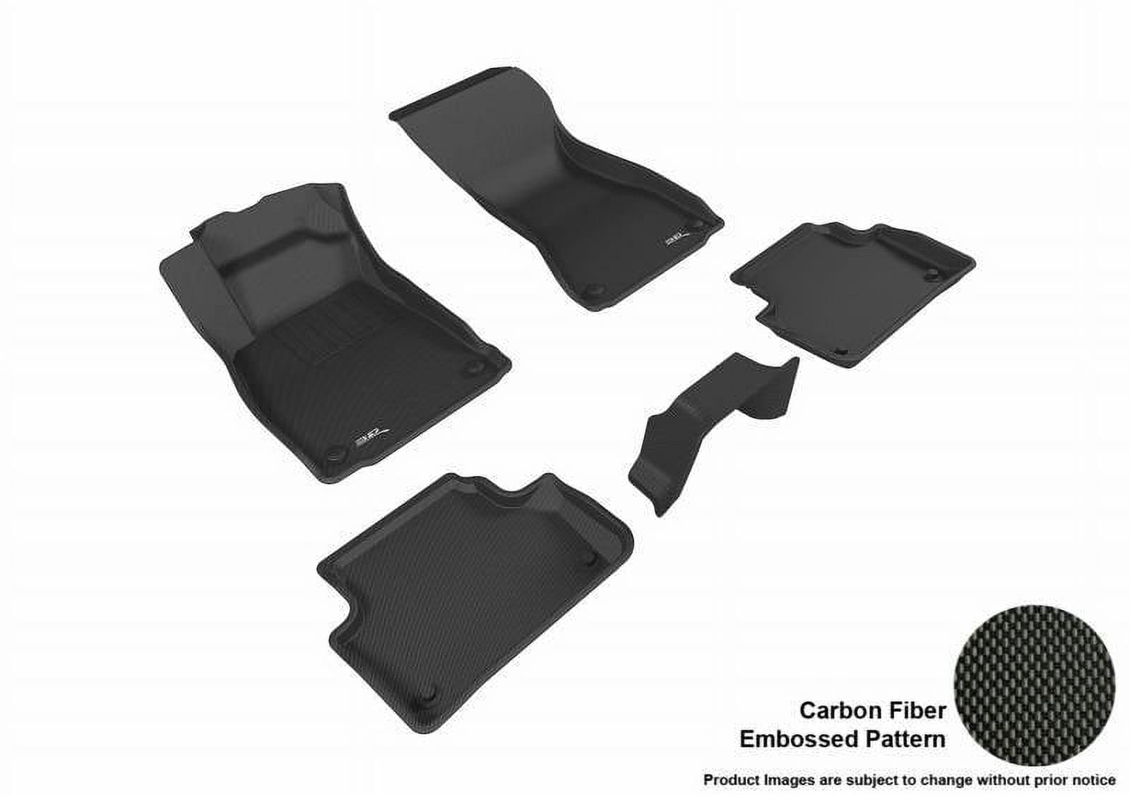 3D MAXpider 2017-2024 Fits Audi A4 A4 Allroad S4 2018-2024 A5 S5 2019-2024 RS 5 1st Row 2nd Row Kagu Carbon Fiber Embossed Pattern Black Floor Mat L1AD04201509