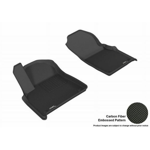 3D MAXpider 2017-2024 Fits Audi Q7 SQ7 Q8 SQ8 Q8 RS Kagu 1st Row Black Carbon Fiber Embossed Pattern Floor Mat L1AD04011509