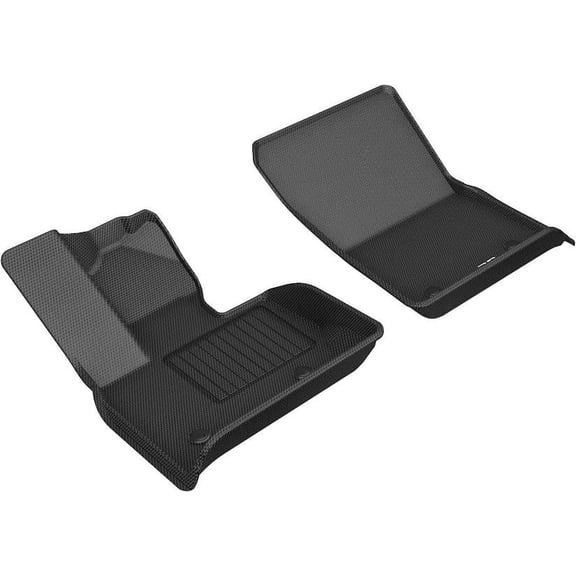 3D MAXpider 2019-2022 Fits Mercedes-Benz G-Class Kagu Black Carbon Fiber Embossed Pattern 1st Row Floor Mat L1MB10911509