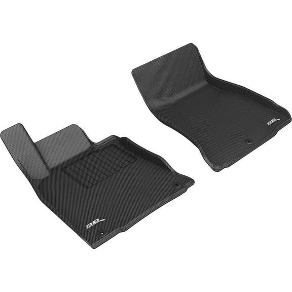 3D MAXpider 2019-2023 Fits Genesis G70 Rwd Kagu Black Carbon Fiber Embossed Pattern 1st Row Floor Mat L1GS00511509