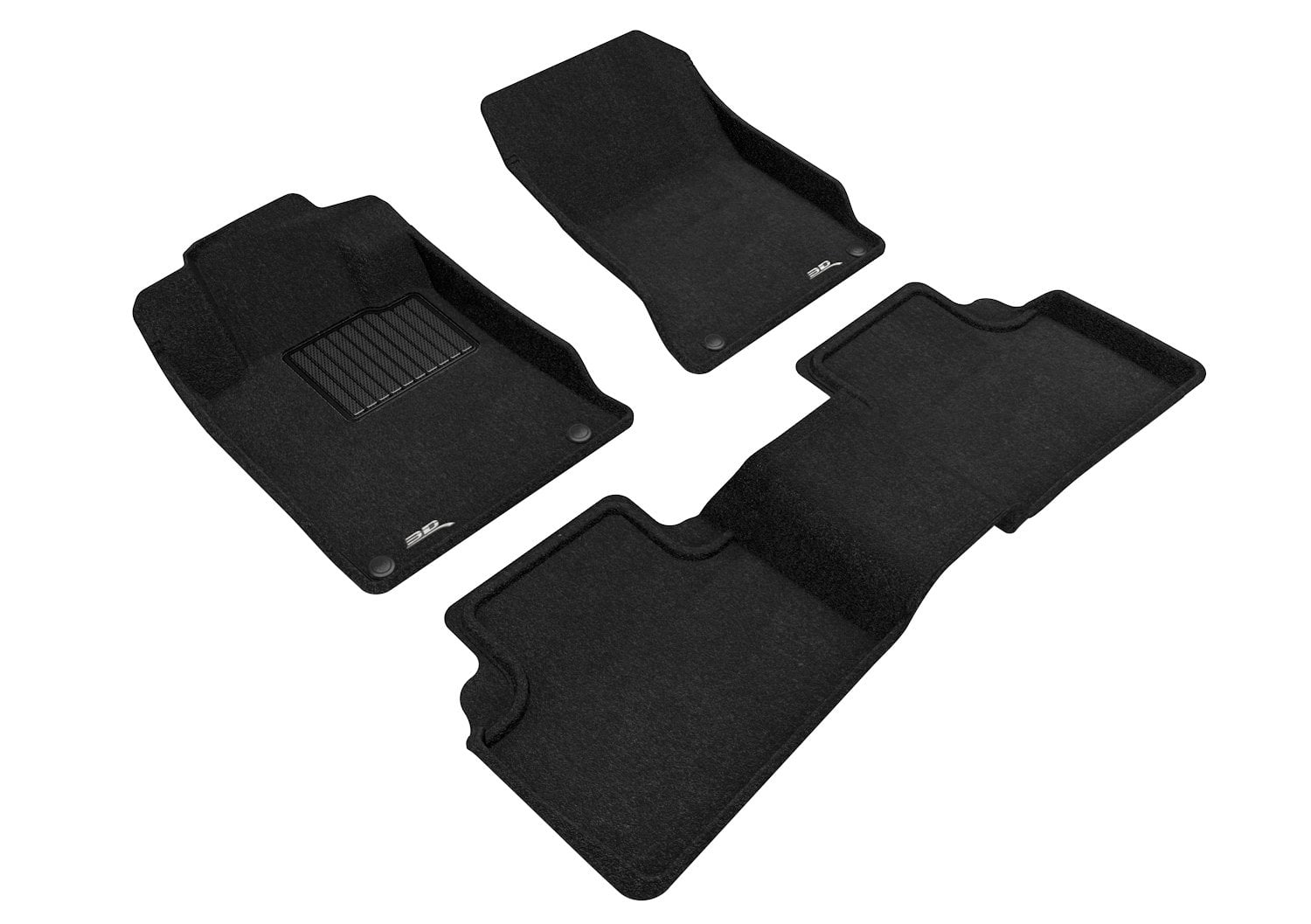 3D MAXpider 2019-2024 Fits Nissan Altima Elegant Woven Nylon Black 1st 2nd Row Floor Mat L1NS11404709