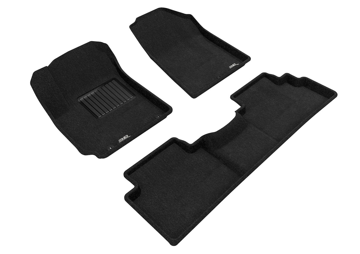 3D MAXpider 2020-2024 Fits Kia Soul Elegant Woven Nylon Black 1st 2nd Row Floor Mat L1KA05004709