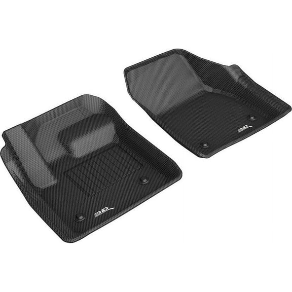 3D MAXpider 2020-2024 Fits Land Rover Range Rover Evoque 1st Row Black Kagu Carbon Fiber Embossed Pattern Floor Mat L1LR02711509