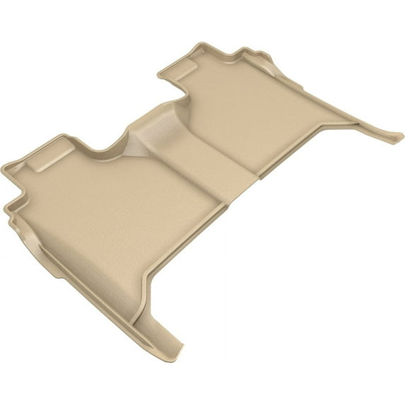 3D MAXpider All-Weather Custom Fit Floor Liners for GM Silverado/Sierra 1500 Crew Cab (Trim to Fit Underseat Box) 2019-2022, KAGU Series (2nd Row, Tan)