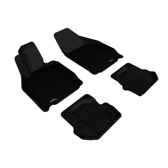 3D MAXpider All-Weather Custom Fit Floor Liners for Porsche 911 (997/997.2) W/O Bose Sound Option 2005-2012, KAGU Series (Complete Set) 1st & 2nd Row, Black