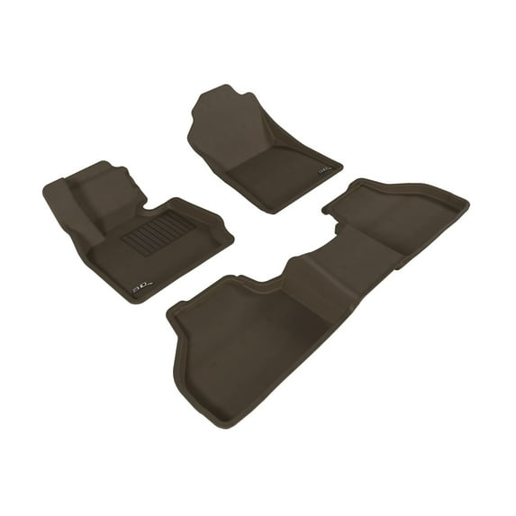 3D MAXpider All-Weather Custom Fit Floor Liners for BMW X3 (F25) 2011-2017 / X4 (F26) 2015-2018, KAGU Series (Complete Set) 1st & 2nd Row, Gray