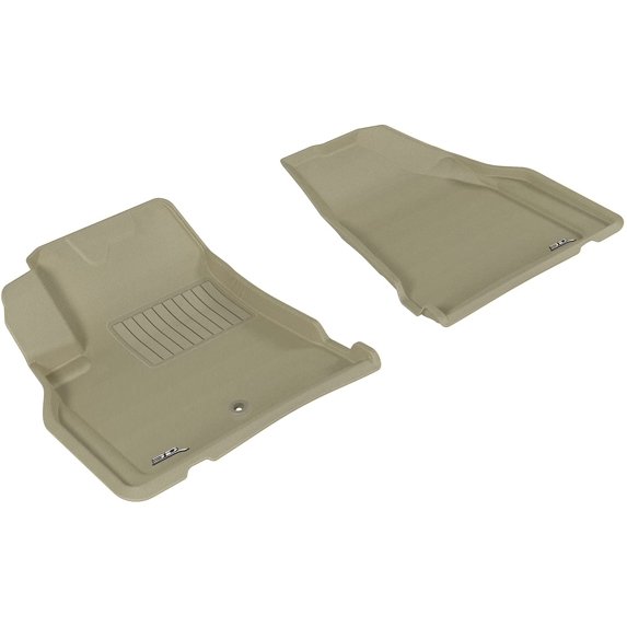 "3D MAXpider All-Weather Custom Fit Floor Liners for Buick Enclave / Chevrolet Traverse / GMC Acadia 2008-2017, KAGU Series (1st Row, Tan)"