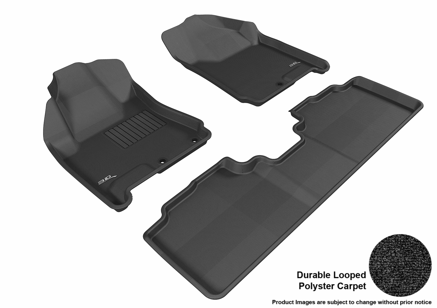 WeatherTech FloorLiner Black Set For 2010-2012 Cadillac SRX - Laser Measured, All-Weather Floor Protection