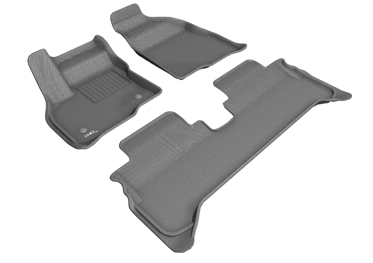 3D MAXpider All-Weather Custom Fit Floor Liners for Chevrolet Bolt EV  2017-2022, KAGU Series (Complete Set) 1st  2nd Row, Gray