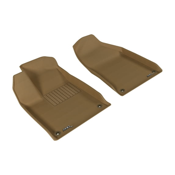 3D MAXpider All-Weather Custom Fit Floor Liners for Chrysler 200 2015-2017, KAGU Series (1st Row, Tan)