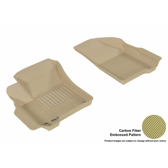 "3D MAXpider All-Weather Custom Fit Floor Liners for Dodge Journey 2011-2020, KAGU Series (1st Row, Tan)"