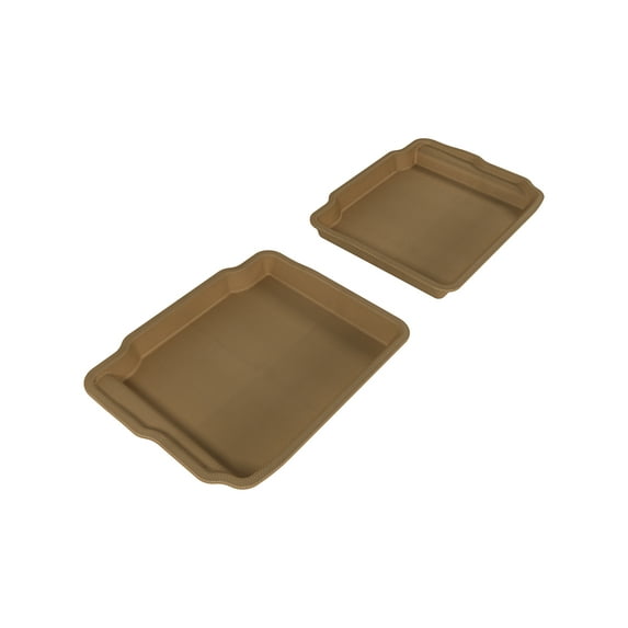 3D MAXpider All-Weather Custom Fit Floor Liners for Ford Taurus 2010-2019, KAGU Series (2nd Row, Tan)