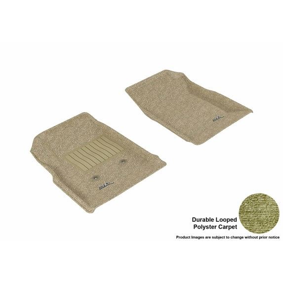 3D MAXpider All-Weather Custom Fit Floor Liners for GM Colorado/Canyon Crew Cab 2015-2022, CLASSIC Series (1st Row, Tan)