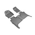 thumbnail image 1 of 3D MAXpider All-Weather Custom Fit Floor Liners for GM Silverado 1500/Sierra 1500 Crew Cab 2019-2021,KAGU Series (Complete Set) 1st & 2nd Row, Gray, 1 of 5