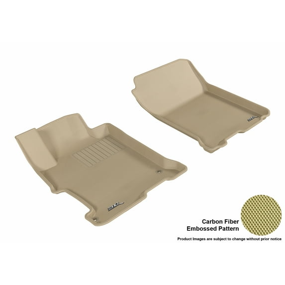 3D MAXpider All-Weather Custom Fit Floor Liners for Honda Accord (All) 2013-2017, KAGU Series Tan
