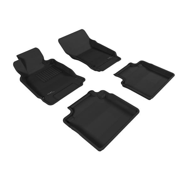 3D MAXpider All-Weather Custom Fit Floor Liners for INFINITI M37 2011-2013 / Q70 2014-2019, KAGU Series (Complete Set) 1st & 2nd Row, Gray