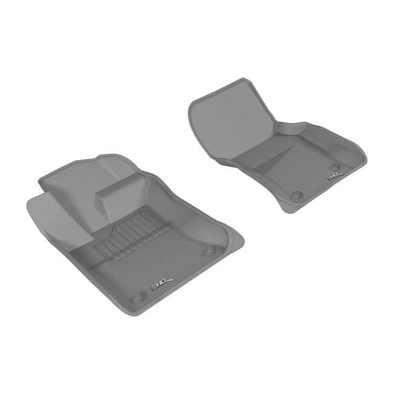 3D MAXpider All-Weather Custom Fit Floor Liners for Jaguar XE RWD 2017-2020, KAGU Series (1st Row, Gray)