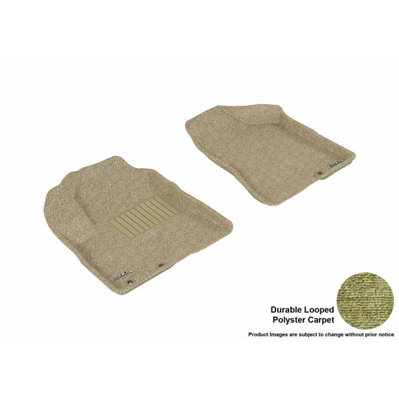 3D MAXpider All-Weather Custom Fit Floor Liners for KIA Sorento (7-Seater) 2011-2013, CLASSIC Series (1st Row, Tan)
