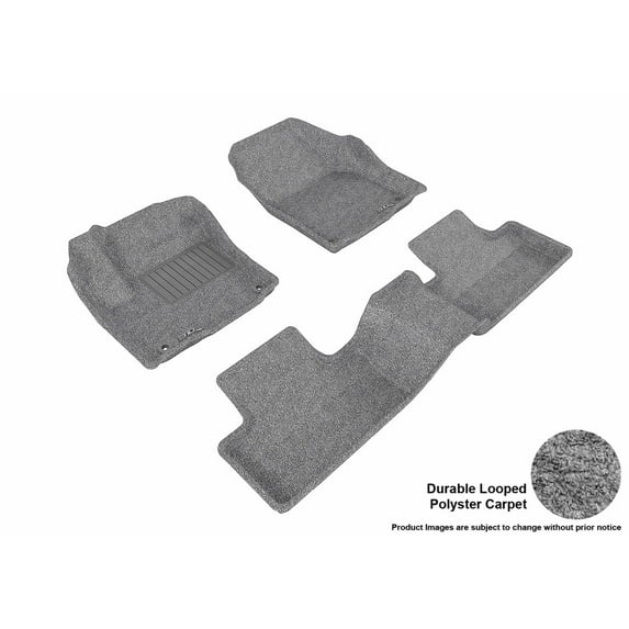 3D MAXpider All-Weather Custom Fit Floor Liners for Land Rover Range Rover Evoque 2012-2013, CLASSIC Series (Complete Set) 1st & 2nd Row, Gray