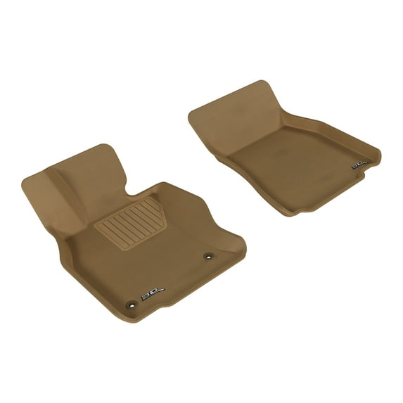 3D MAXpider All-Weather Custom Fit Floor Liners for Lexus LS 600hL RWD 2008-2011, KAGU Series (1st Row, Tan)