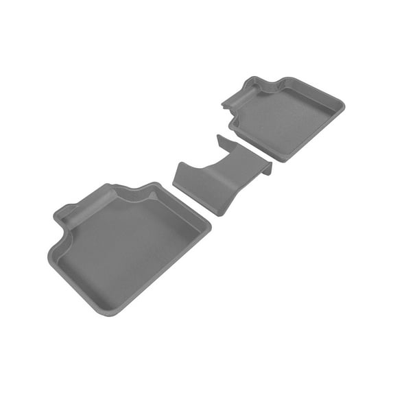 3D MAXpider All-Weather Custom Fit Floor Liners for MINI Countryman (F60) 2017-2022, KAGU Series (3-Pieces, 2nd Row, Gray)