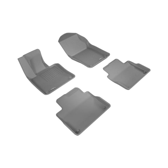 "3D MAXpider All-Weather Custom Fit Floor Liners for Volvo S90 / V90 2017-2022, KAGU Series (Complete Set) 1st & 2nd Row, Gray"