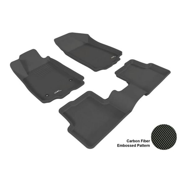 3D MAXpider CHEVROLET SONIC 2012-2014 SDN/HB KAGU BLACK R1 R2 Floor Mat - Black