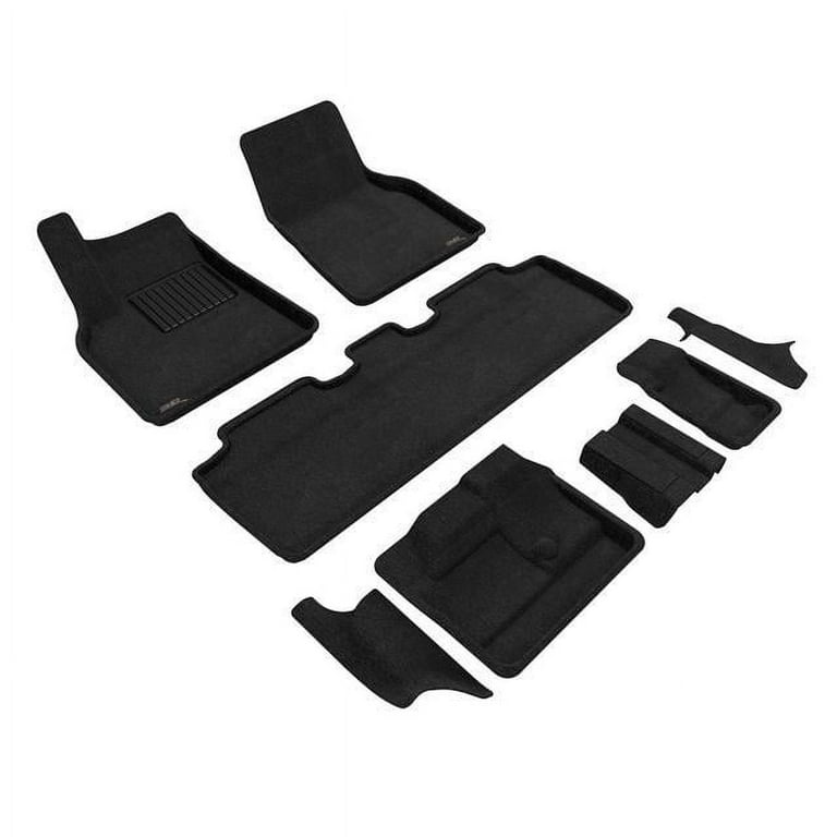 3D MAXpider Custom Fit Elegant Floor Mat (Black) Compatible for Tesla Model Y 2021-2023 - Full Set
