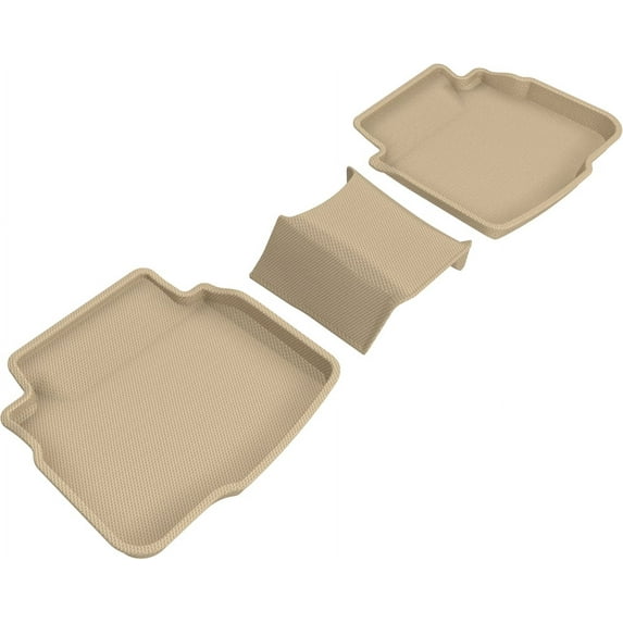 3D MAXpider Custom Fit KAGU Floor Mat (TAN) Compatible with SUBARU LEGACY/OUTBACK 2020-2023 - Second Row