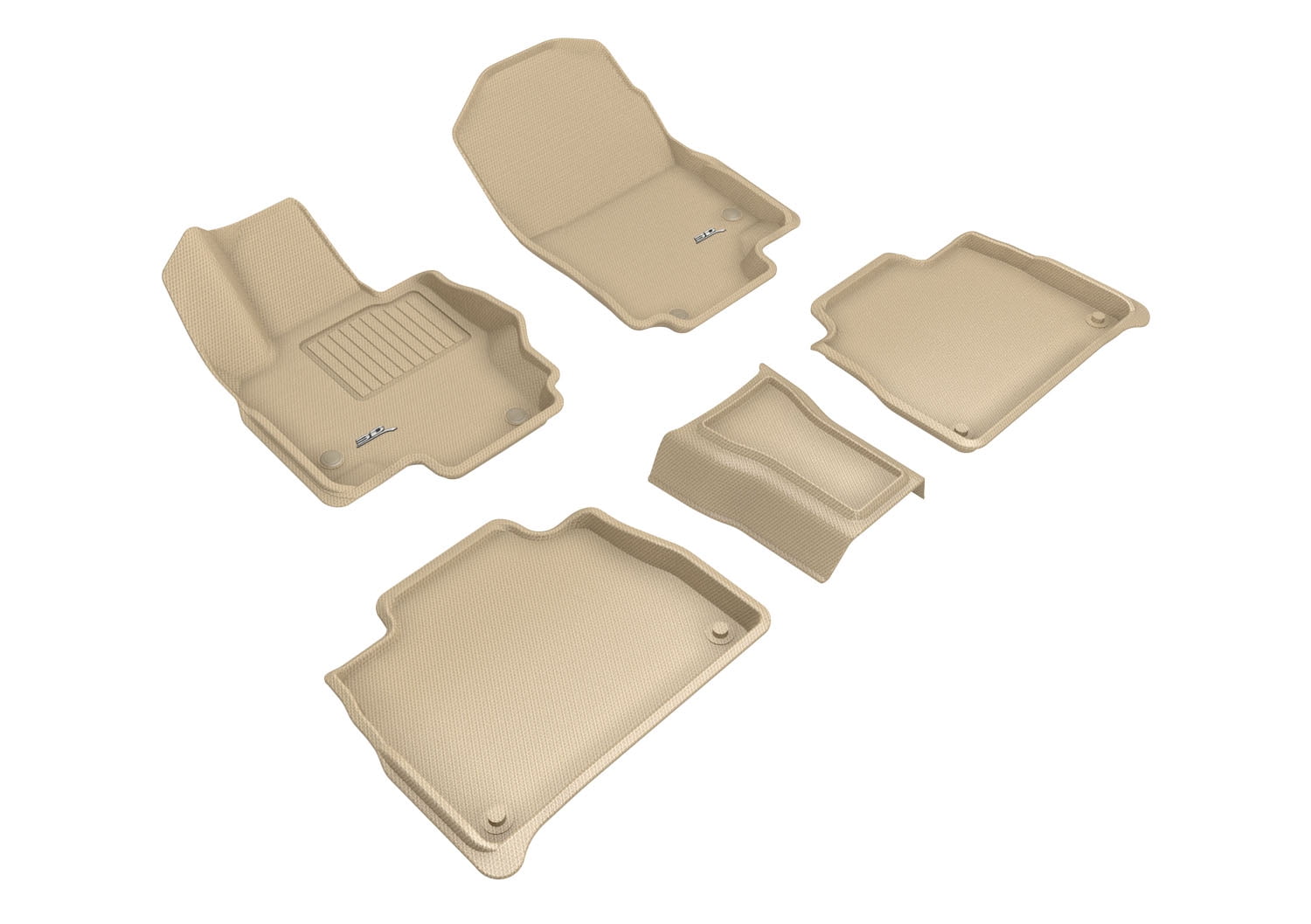 3D MAXpider Custom Fit KAGU Floor Mat (TAN) For MERCEDES-BENZ GLE-CLASS ...
