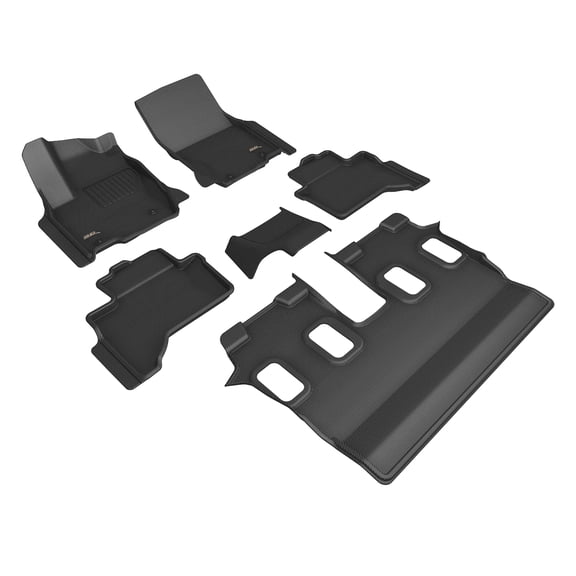 3D MAXpider Custom Fit Kagu Floor Mat (Black) Compatible with Lexus GX 550 6-Seat 2024-2025 (6 Seat w/o R2 Cool Box) - R1 R2 R3