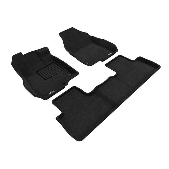 3D MAXpider All-Weather Carpeted Floor Mats Custom Fit for 2019-2021 Acura RDX Car Floor Liners Elegant Series (1ST & 2ND Row)