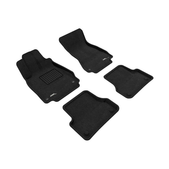 3D MAXpider All-Weather Carpeted Floor Mats Custom Fit for 2012-2018 Audi A7 / RS7 / S7 Car Floor Liners Elegant Series (1ST & 2ND Row)