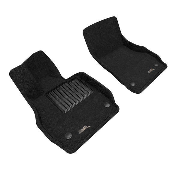 3D MAXpider Custom Fit Elegant Floor Mat (Black) Compatible with Chevrolet Corvette/E-Ray (C8) 2020-2025 - Front Row