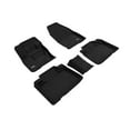 thumbnail image 1 of 3D MAXpider Custom Fit Elegant Floor Mat (Black) for 2016-2021 Lincoln Nautilus/MKX - 1ST Row 2ND Row, 1 of 6