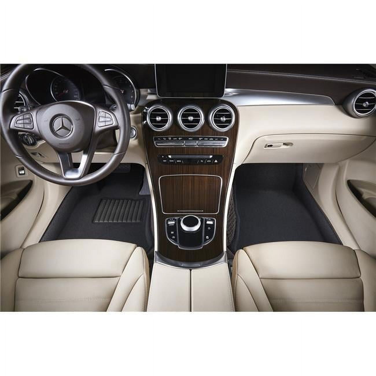 3D MAXpider ELEGANT Floor Mat (BLACK) compatible with TESLA MODEL S 2021-2023 - Full Set