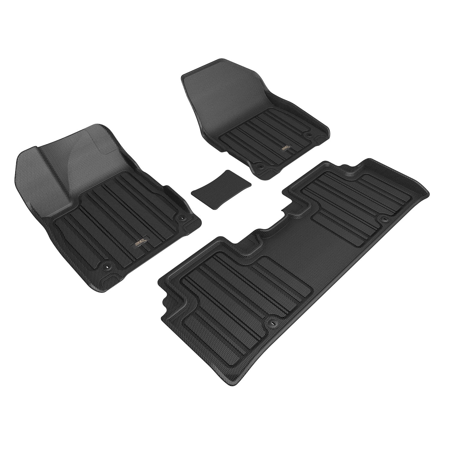 3D MAXpider Custom Fit Elitect Floor Mat (Black) Compatible with Kia EV6 2022-2025 - Full Set