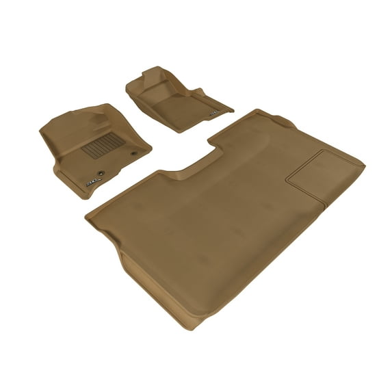 3D MAXpider FORD F-150 2010-2014 SUPERCREW KAGU TAN R1 R2 (2 POSTS, WITH HEATING DUCT, NOT FIT 4X4 M/T FLOOR SHIFTER, TRIM TO FIT SUBWOOFER)