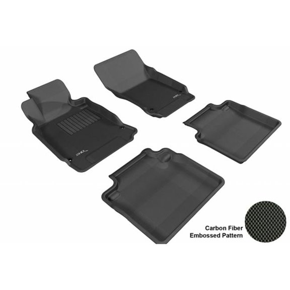 3D MAXpider INFINITI M37 2011-2013 KAGU BLACK R1 R2 Floor Mat