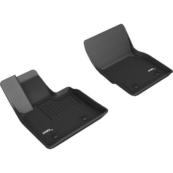 3D MAXpider Custom Fit Kagu Floor Mat (Black) Compatible with Alfa Romeo Stelvio / Stelvio Quadrifoglio 2018-2025 - Front Row
