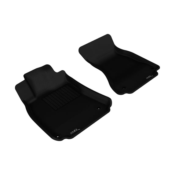 3D MAXpider Custom Fit Kagu Floor Mat (Black) Compatible with Audi A4/S4 (B8) 2009-2016 / A5 (8T3/8F) 2008-2017 / S5 (8T3/8F) 2010-2017 - Front Row