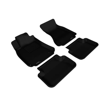 3D MAXpider Custom Fit Kagu Floor Mat (Black) Compatible with Audi A4 / S4 (B8) 2009-2016 - Full Set