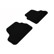 3D MAXpider Second Row Custom Fit All-Weather Floor Mat for Select BMW 3 Series Convertible (E93) Models - Kagu Rubber (Black)